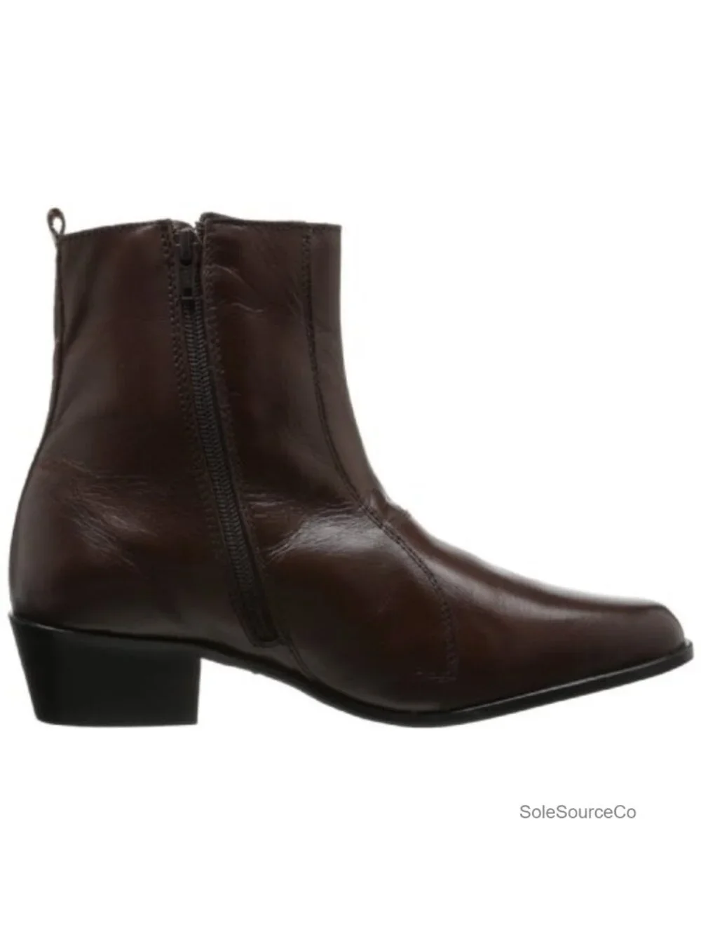 Stacy Adams Santos Kidskin Leather Side Zip Chelsea Boot Cuban Heel